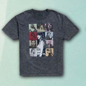 NEW Taylor Swift The Eras Tour International Mineral Wash Grey TShirt - 2XL